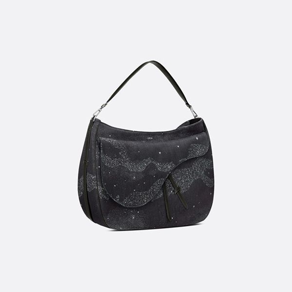 新作★ディオール ショルダーバッグ 偽物ジャガード デニム 紺 1ADHO028UKY_H07E